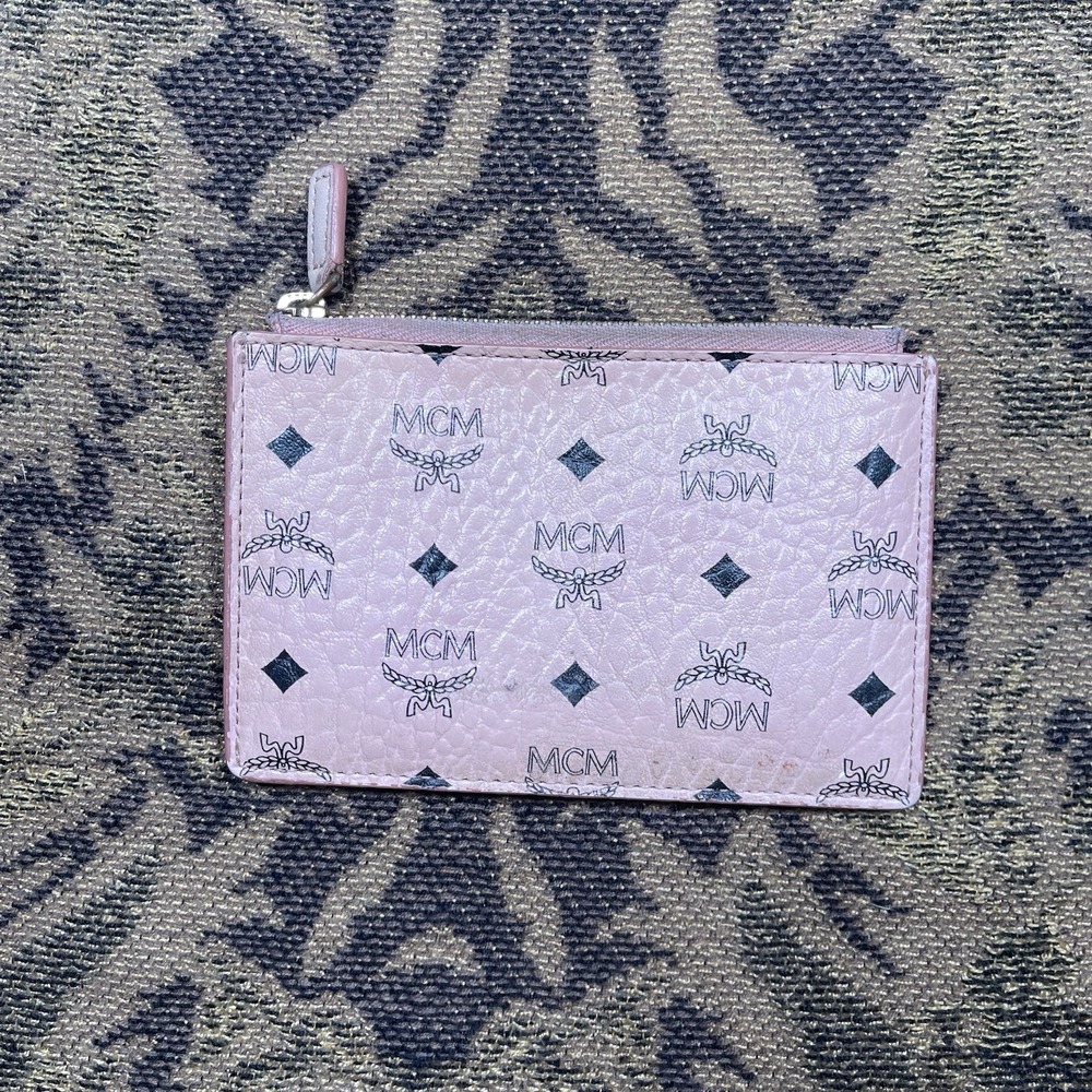 MCM Color Visetos Original Pink Key Pouch Missing Key Loop Made In Korea